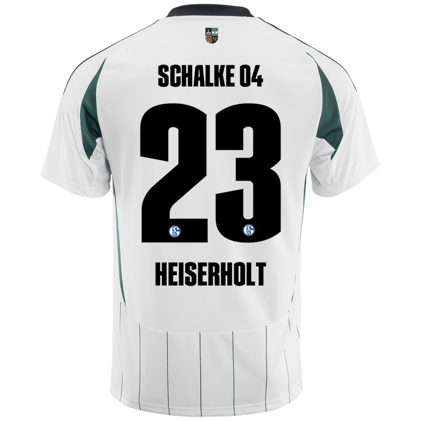 Niño Camiseta Finn Heiserholt #23 Blanco Verde 2ª Equipación 2024/25 La Camisa Argentina