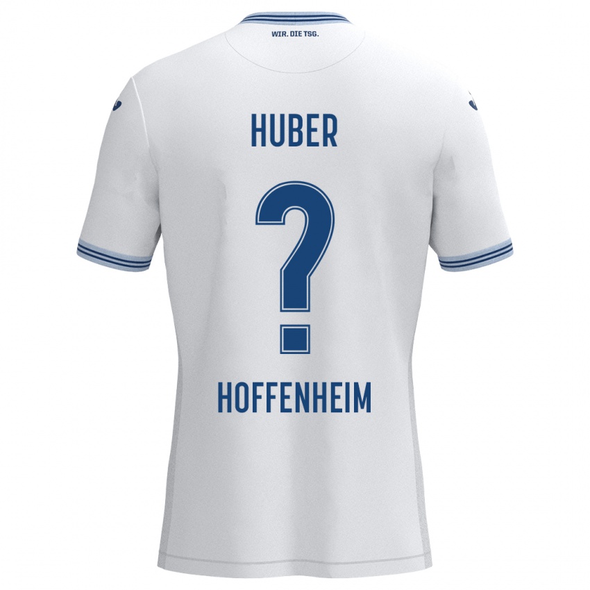 Niño Camiseta Benedikt Huber #0 Blanco Azul 2ª Equipación 2024/25 La Camisa Argentina