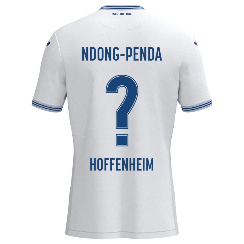 Niño Camiseta Maxime Ndong-Penda #0 Blanco Azul 2ª Equipación 2024/25 La Camisa Argentina