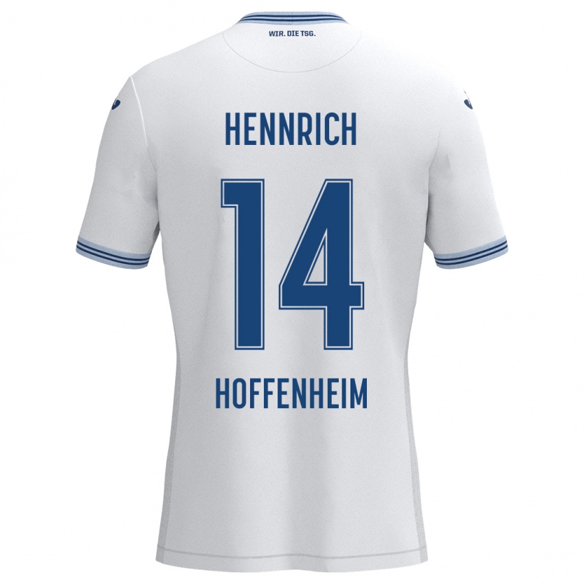 Niño Camiseta Paul Hennrich #14 Blanco Azul 2ª Equipación 2024/25 La Camisa Argentina