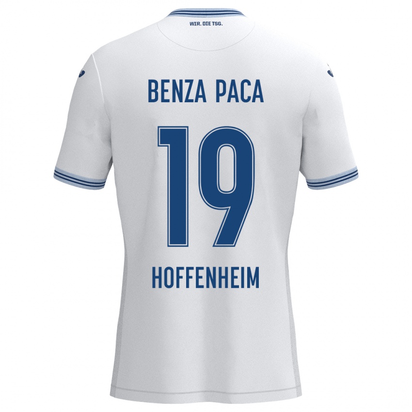 Niño Camiseta Lynes Benza Paca #19 Blanco Azul 2ª Equipación 2024/25 La Camisa Argentina