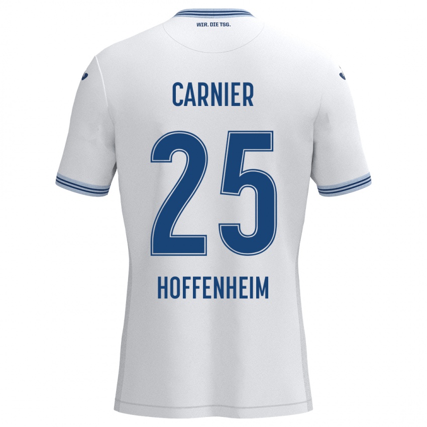 Niño Camiseta Alekseï Carnier #25 Blanco Azul 2ª Equipación 2024/25 La Camisa Argentina