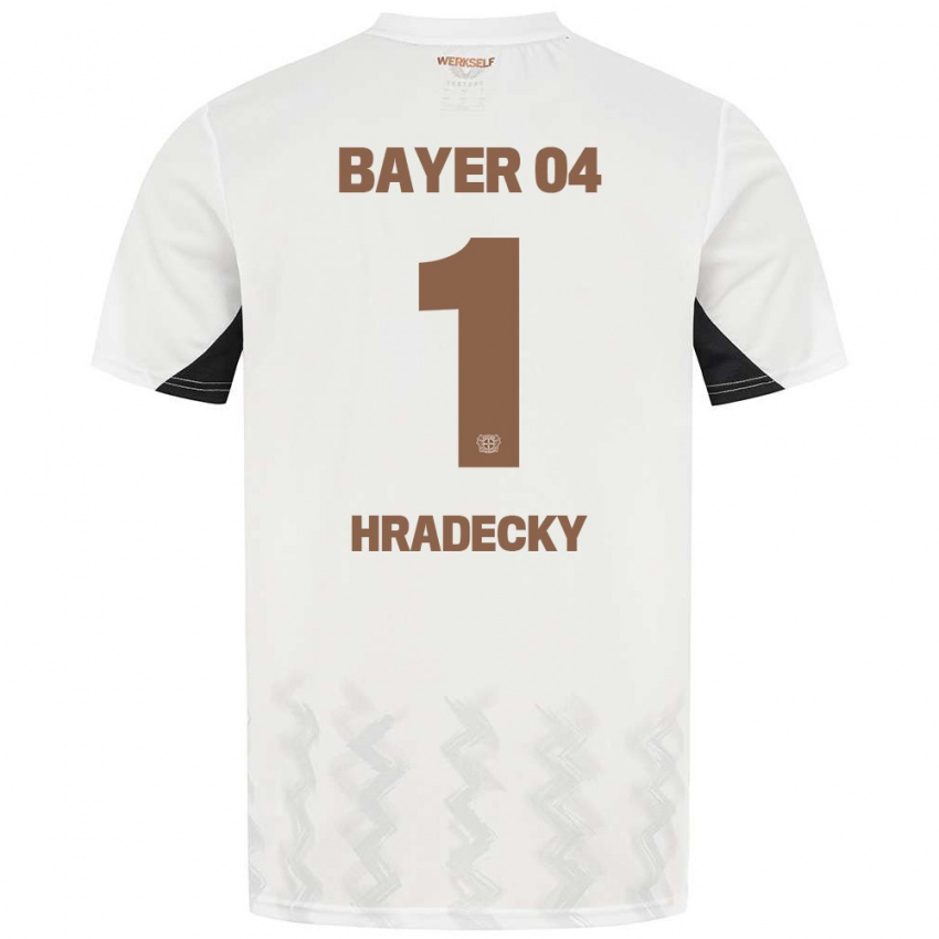 Niño Camiseta Lukas Hradecky #1 Blanco Negro 2ª Equipación 2024/25 La Camisa Argentina