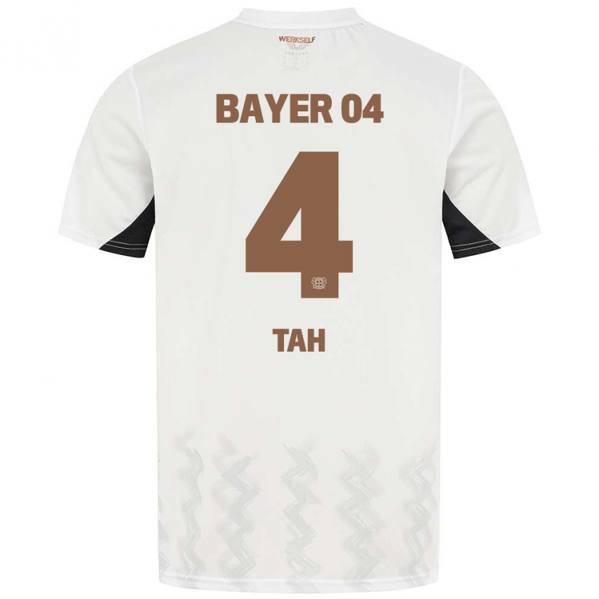 Niño Camiseta Jonathan Tah #4 Blanco Negro 2ª Equipación 2024/25 La Camisa Argentina