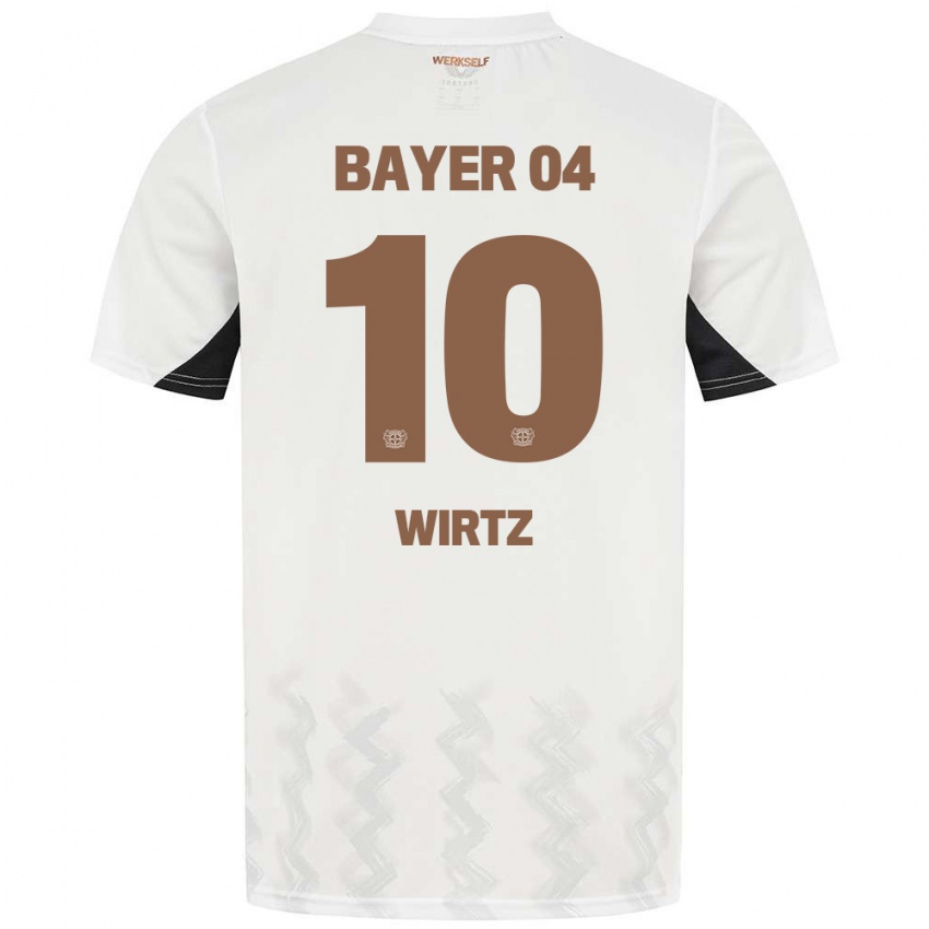 Niño Camiseta Florian Wirtz #10 Blanco Negro 2ª Equipación 2024/25 La Camisa Argentina