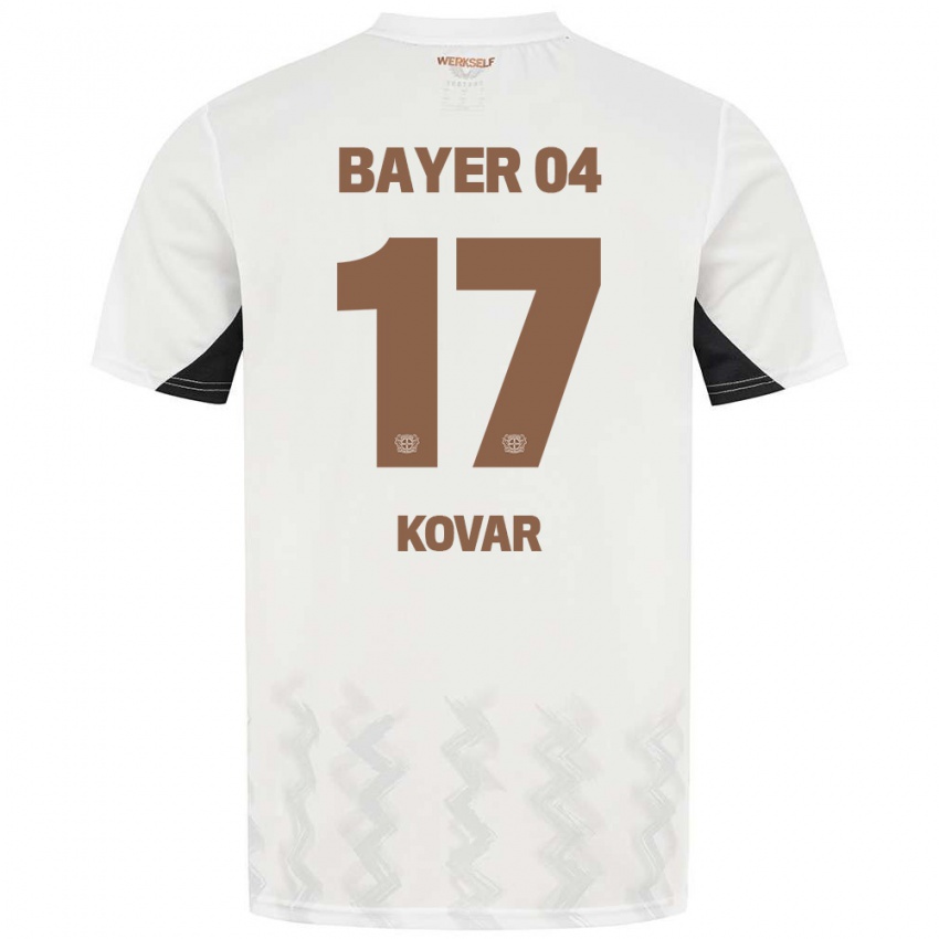 Niño Camiseta Matej Kovar #17 Blanco Negro 2ª Equipación 2024/25 La Camisa Argentina