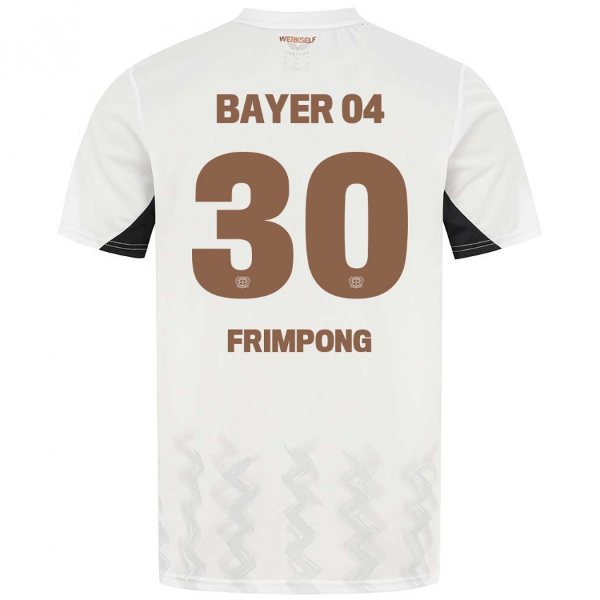 Niño Camiseta Jeremie Frimpong #30 Blanco Negro 2ª Equipación 2024/25 La Camisa Argentina