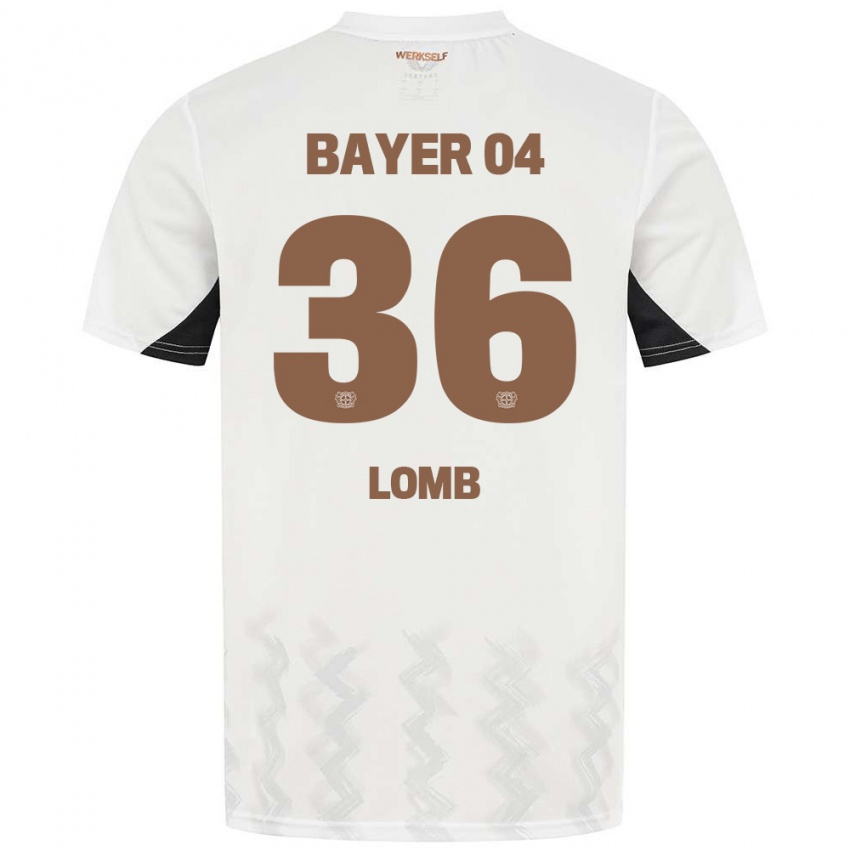 Niño Camiseta Niklas Lomb #36 Blanco Negro 2ª Equipación 2024/25 La Camisa Argentina