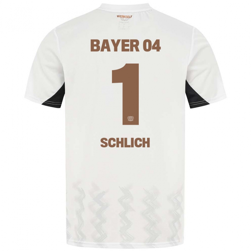 Niño Camiseta Jesper Schlich #1 Blanco Negro 2ª Equipación 2024/25 La Camisa Argentina