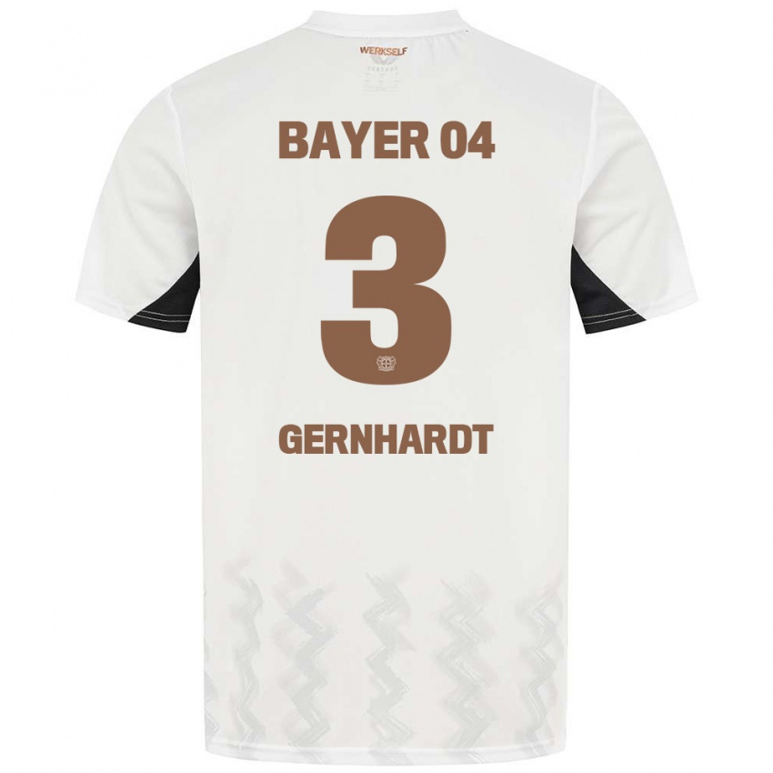 Niño Camiseta Nils Gernhardt #3 Blanco Negro 2ª Equipación 2024/25 La Camisa Argentina