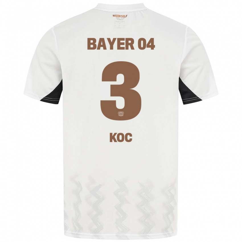 Niño Camiseta Halil Koc #3 Blanco Negro 2ª Equipación 2024/25 La Camisa Argentina