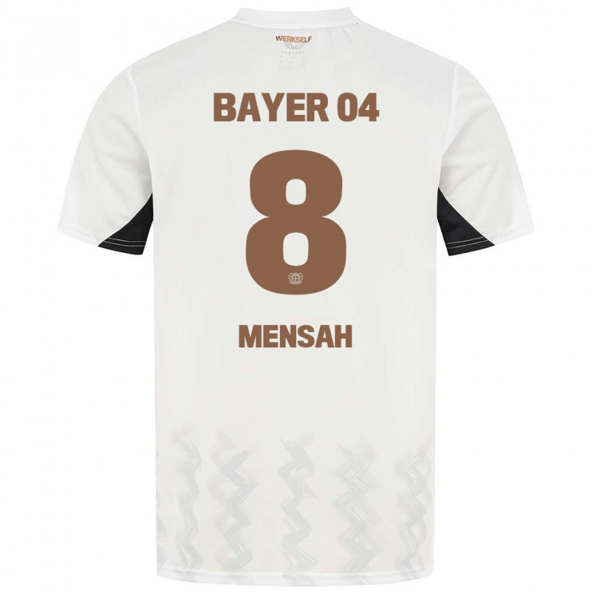 Niño Camiseta Naba Mensah #8 Blanco Negro 2ª Equipación 2024/25 La Camisa Argentina