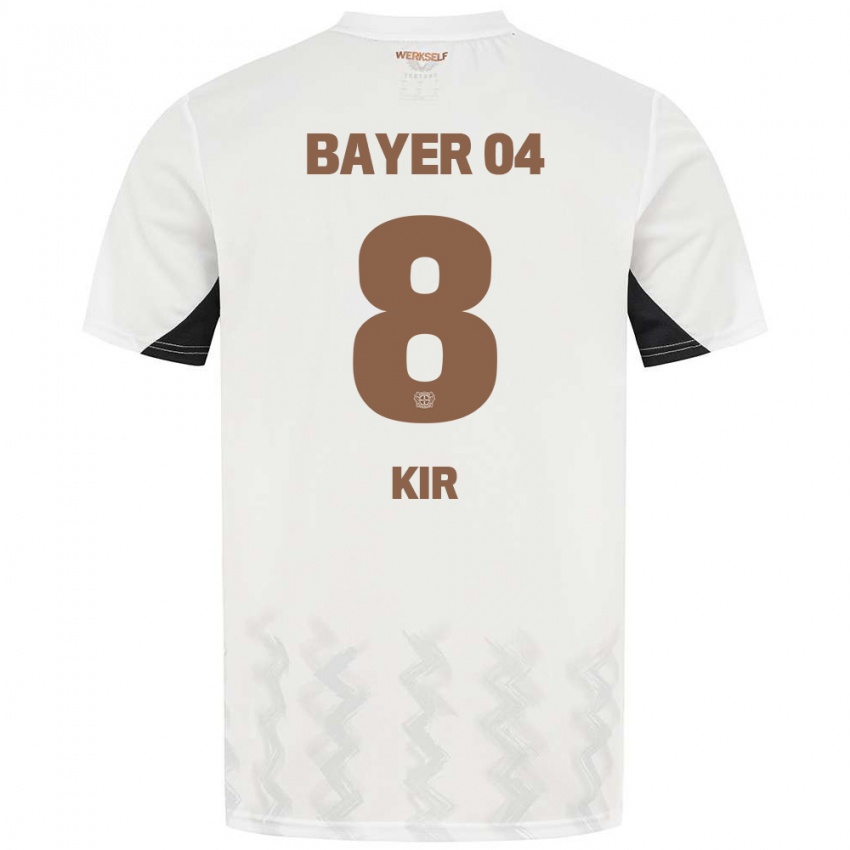 Niño Camiseta Burak Kir #8 Blanco Negro 2ª Equipación 2024/25 La Camisa Argentina