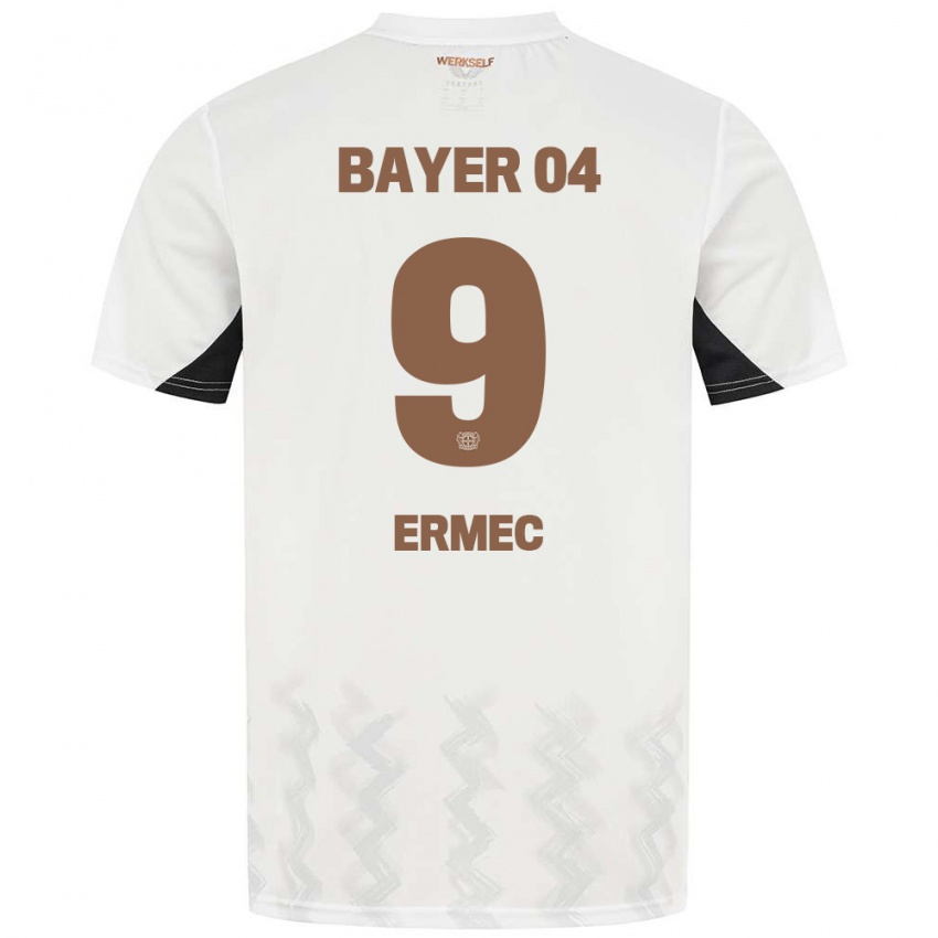 Niño Camiseta Berkan Ermec #9 Blanco Negro 2ª Equipación 2024/25 La Camisa Argentina