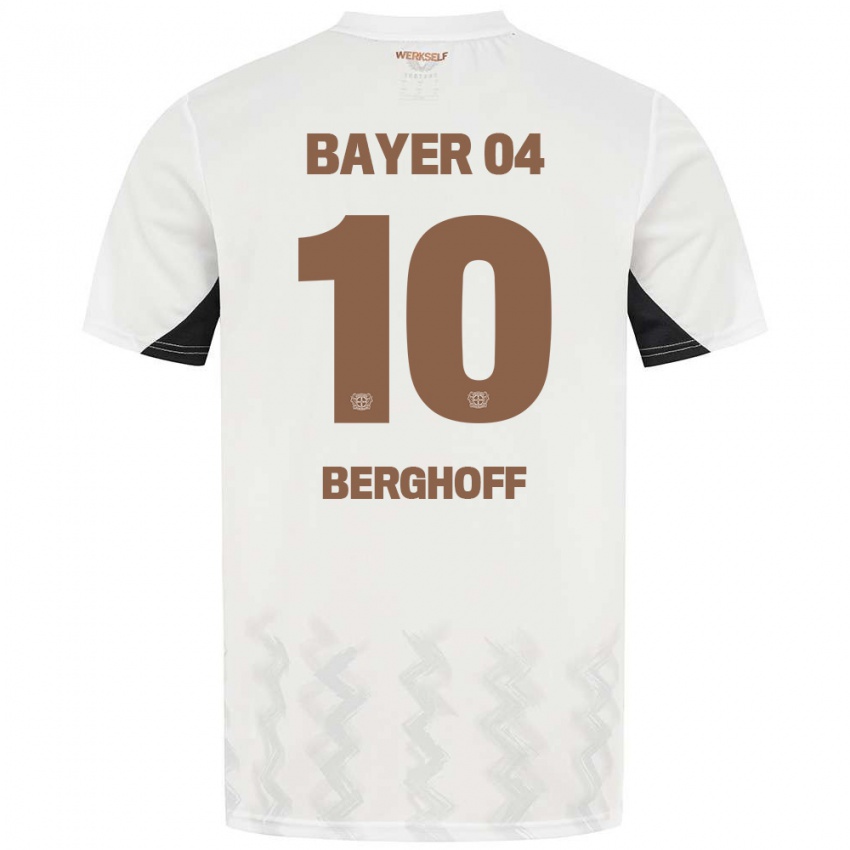 Niño Camiseta Jonah Berghoff #10 Blanco Negro 2ª Equipación 2024/25 La Camisa Argentina