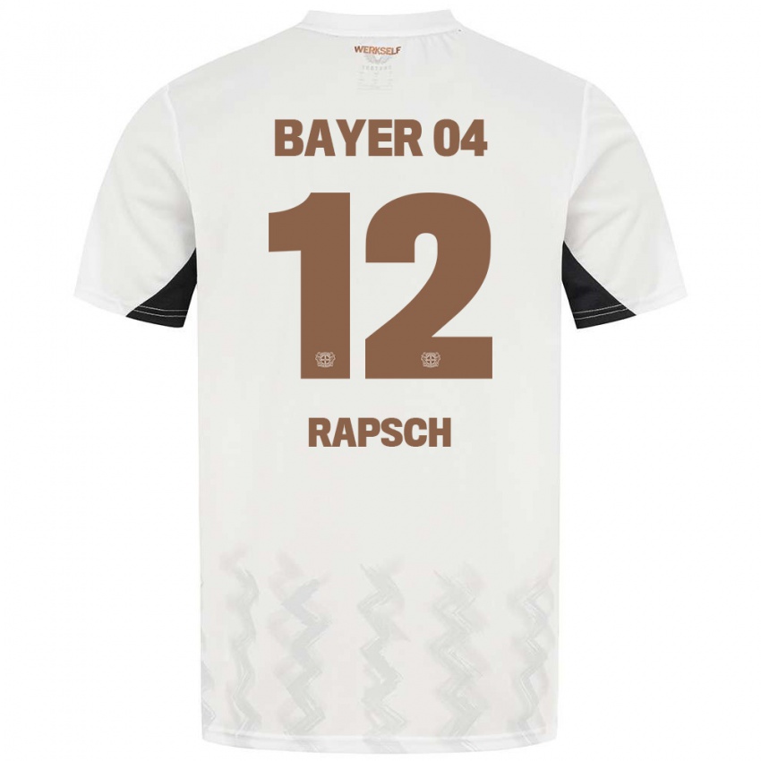 Niño Camiseta Simeon Rapsch #12 Blanco Negro 2ª Equipación 2024/25 La Camisa Argentina