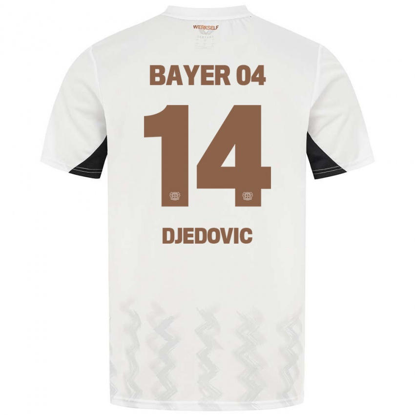 Niño Camiseta Melis Djedovic #14 Blanco Negro 2ª Equipación 2024/25 La Camisa Argentina