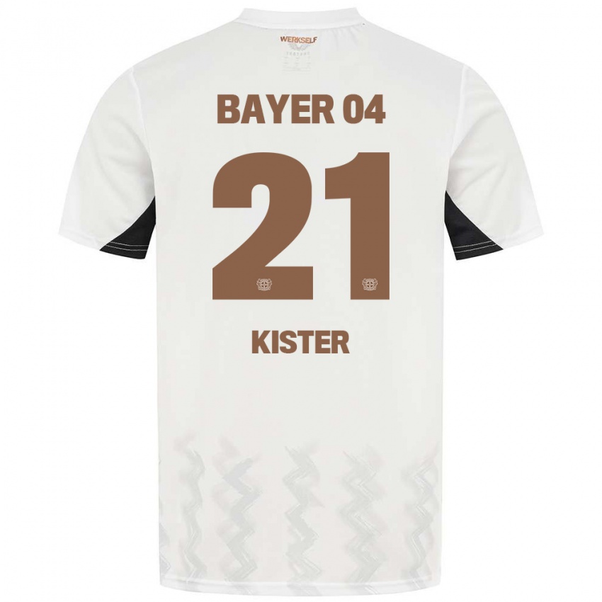 Niño Camiseta Akim Kister #21 Blanco Negro 2ª Equipación 2024/25 La Camisa Argentina