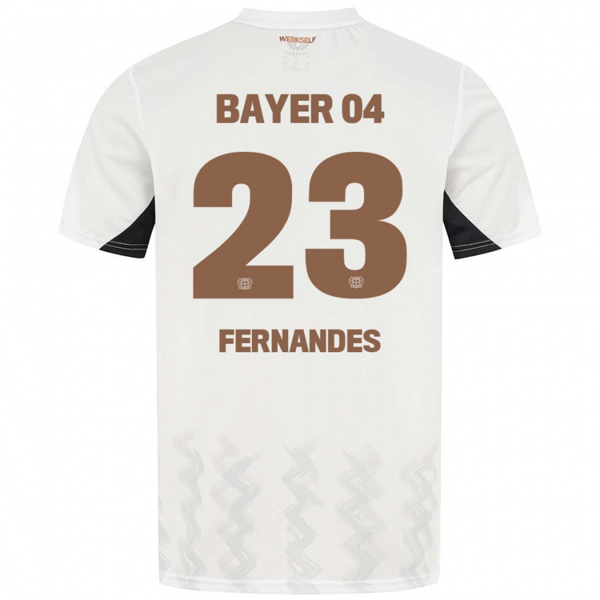 Niño Camiseta Tyron Fernandes #23 Blanco Negro 2ª Equipación 2024/25 La Camisa Argentina