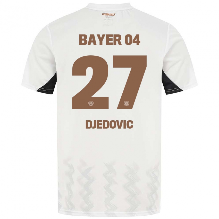 Niño Camiseta Seldin Djedovic #27 Blanco Negro 2ª Equipación 2024/25 La Camisa Argentina