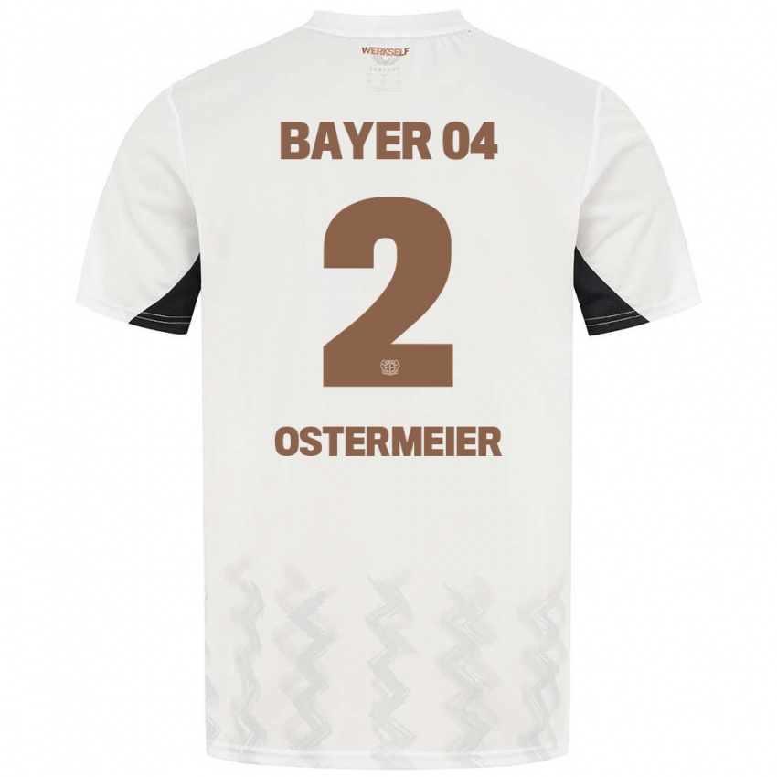 Niño Camiseta Selina Ostermeier #2 Blanco Negro 2ª Equipación 2024/25 La Camisa Argentina