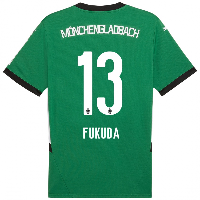 Niño Camiseta Shio Fukuda #13 Verde Blanco 2ª Equipación 2024/25 La Camisa Argentina