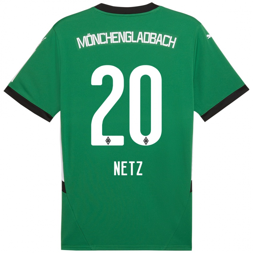 Niño Camiseta Luca Netz #20 Verde Blanco 2ª Equipación 2024/25 La Camisa Argentina