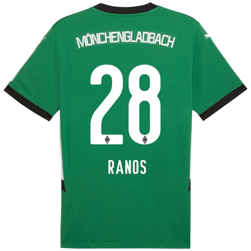 Niño Camiseta Grant-Leon Ranos #28 Verde Blanco 2ª Equipación 2024/25 La Camisa Argentina