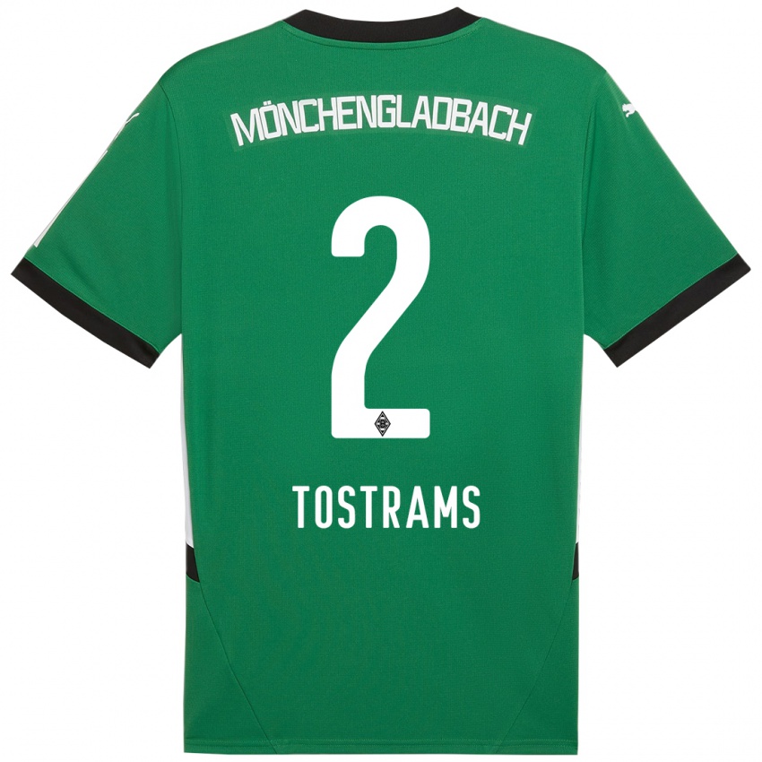 Niño Camiseta Eva Tostrams #2 Verde Blanco 2ª Equipación 2024/25 La Camisa Argentina