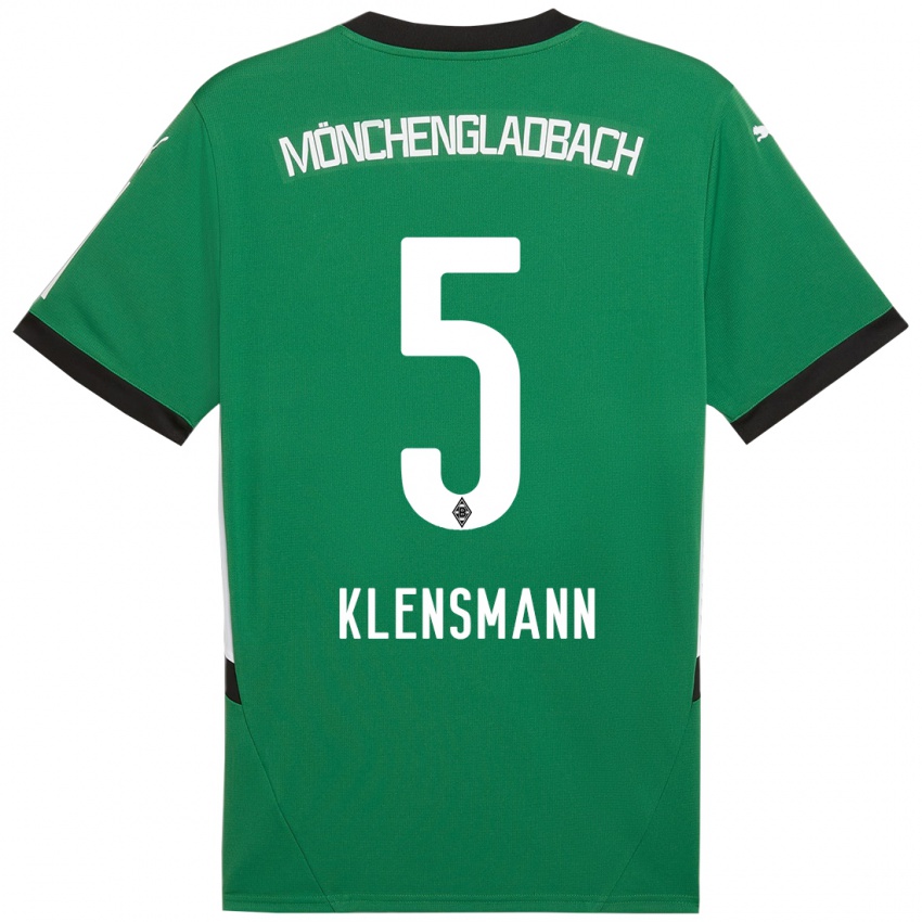 Niño Camiseta Paula Klensmann #5 Verde Blanco 2ª Equipación 2024/25 La Camisa Argentina