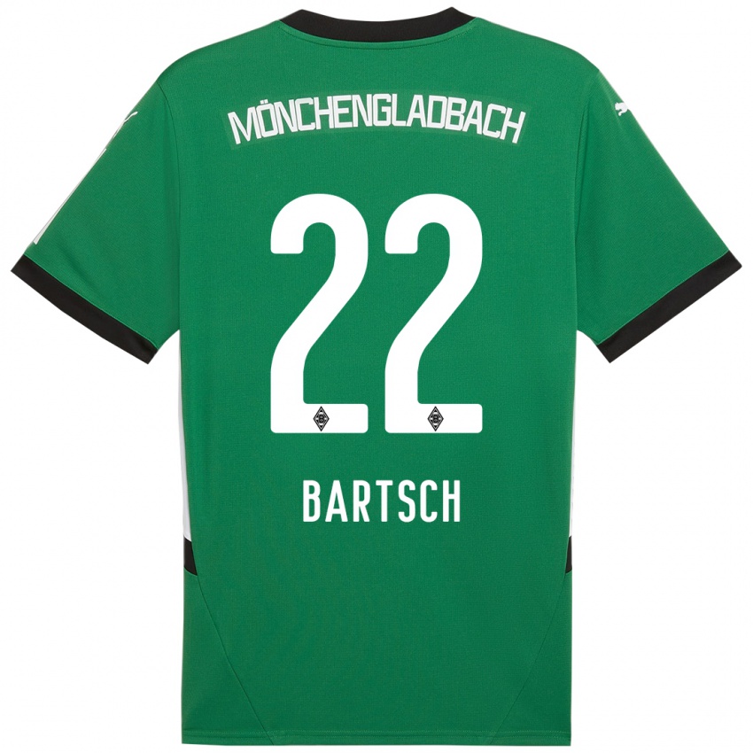 Niño Camiseta Kristina Bartsch #22 Verde Blanco 2ª Equipación 2024/25 La Camisa Argentina