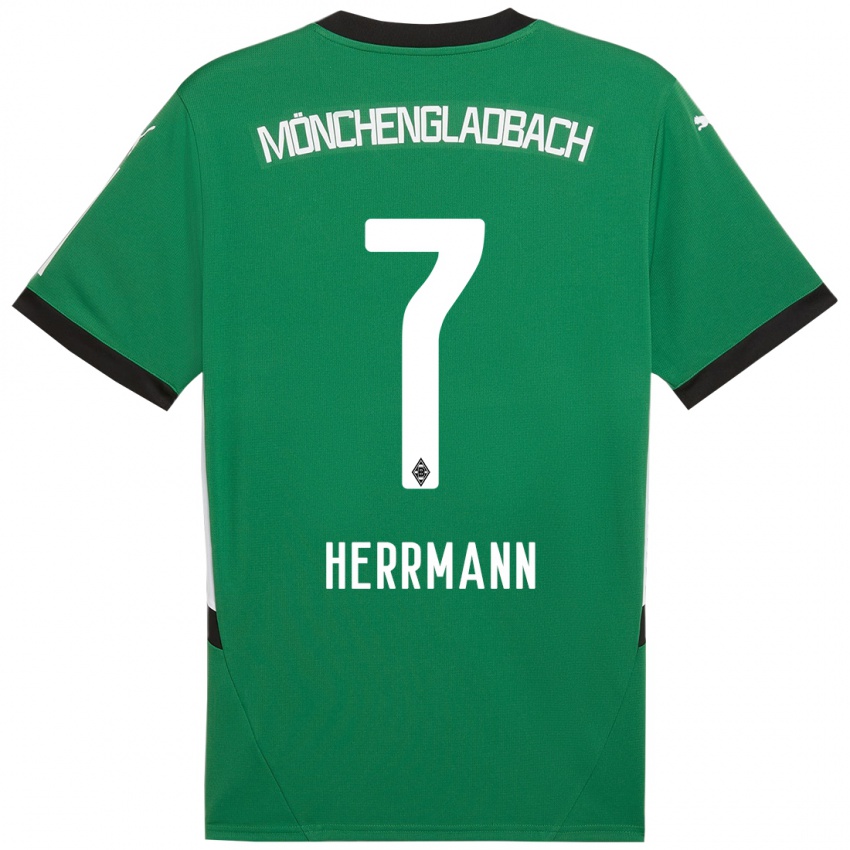 Niño Camiseta Patrick Herrmann #7 Verde Blanco 2ª Equipación 2024/25 La Camisa Argentina