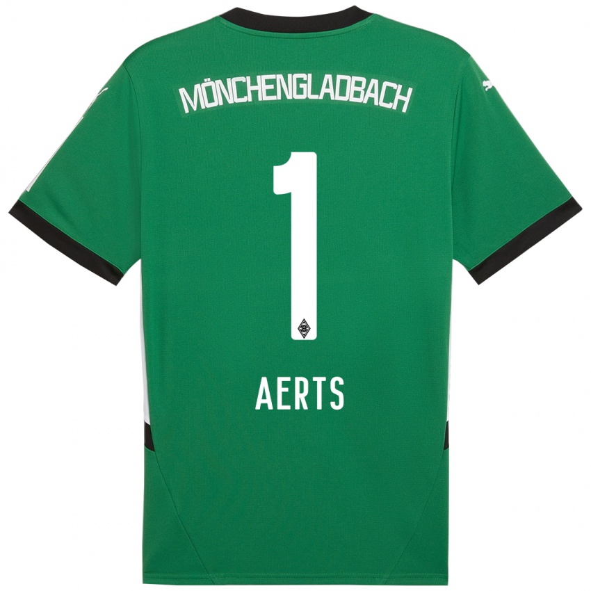 Niño Camiseta Liv Aerts #1 Verde Blanco 2ª Equipación 2024/25 La Camisa Argentina