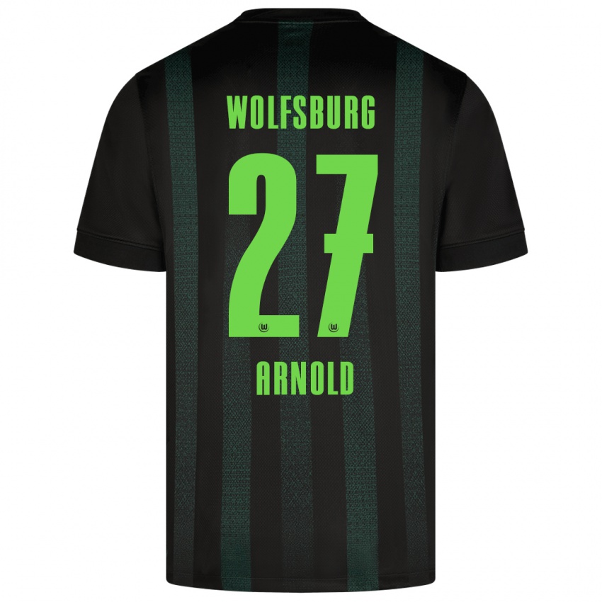 Niño Camiseta Maximilian Arnold #27 Verde Oscuro 2ª Equipación 2024/25 La Camisa Argentina