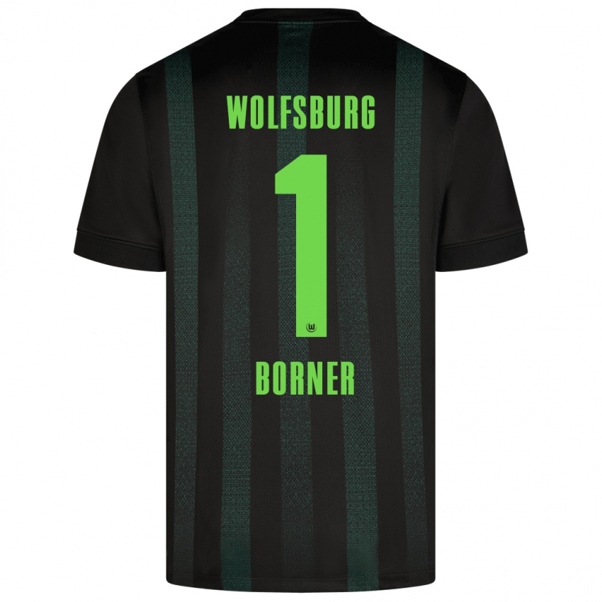 Niño Camiseta Benedikt Börner #1 Verde Oscuro 2ª Equipación 2024/25 La Camisa Argentina