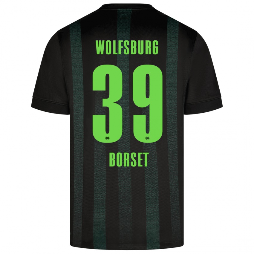 Niño Camiseta Anders Rønne Børset #39 Verde Oscuro 2ª Equipación 2024/25 La Camisa Argentina