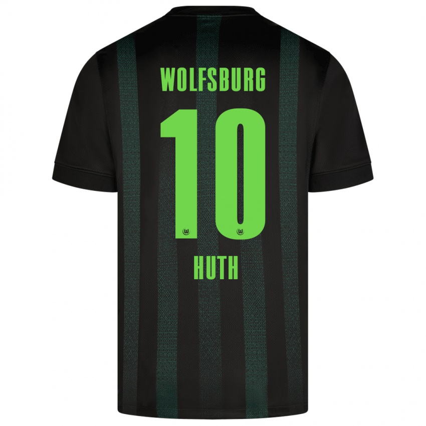 Niño Camiseta Svenja Huth #10 Verde Oscuro 2ª Equipación 2024/25 La Camisa Argentina