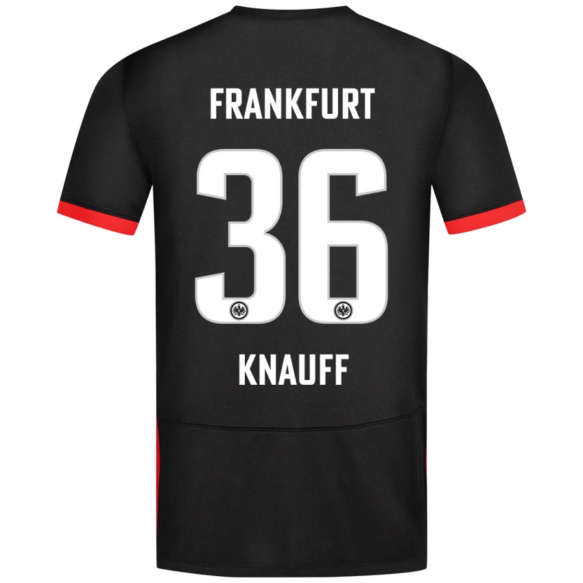 Niño Camiseta Ansgar Knauff #36 Negro 2ª Equipación 2024/25 La Camisa Argentina