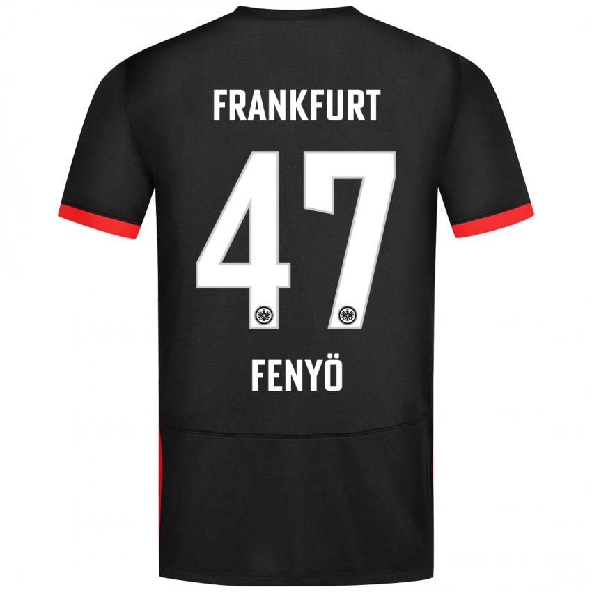 Niño Camiseta Noah Fenyö #47 Negro 2ª Equipación 2024/25 La Camisa Argentina