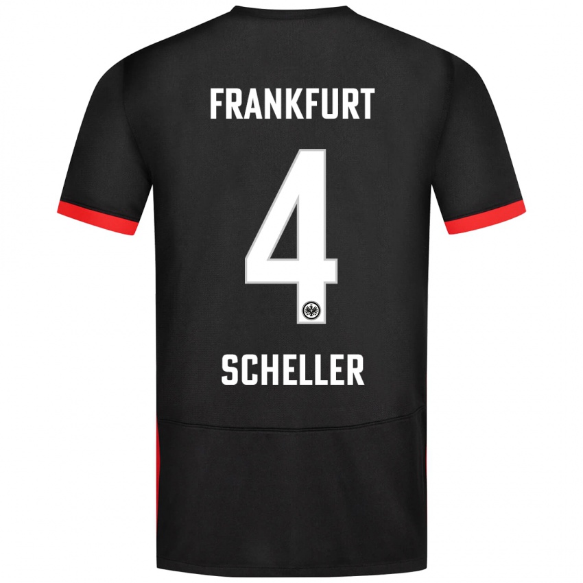 Niño Camiseta Niklas Scheller #4 Negro 2ª Equipación 2024/25 La Camisa Argentina