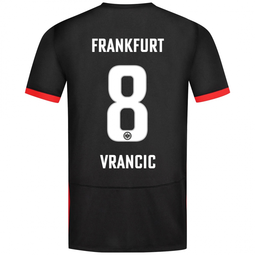 Niño Camiseta Mario Vrancic #8 Negro 2ª Equipación 2024/25 La Camisa Argentina