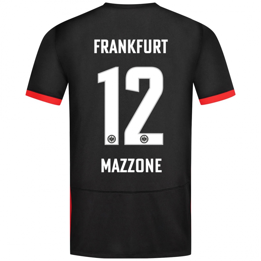 Niño Camiseta Matteo Mazzone #12 Negro 2ª Equipación 2024/25 La Camisa Argentina