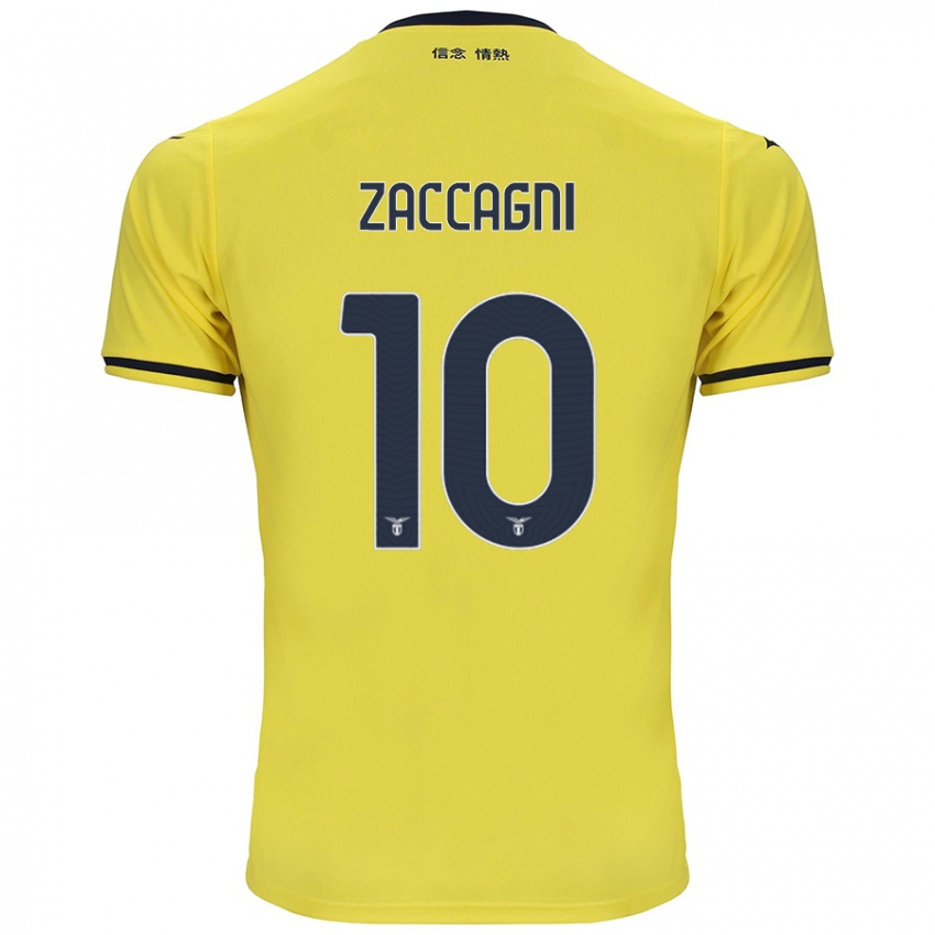 Niño Camiseta Mattia Zaccagni #10 Amarillo 2ª Equipación 2024/25 La Camisa Argentina