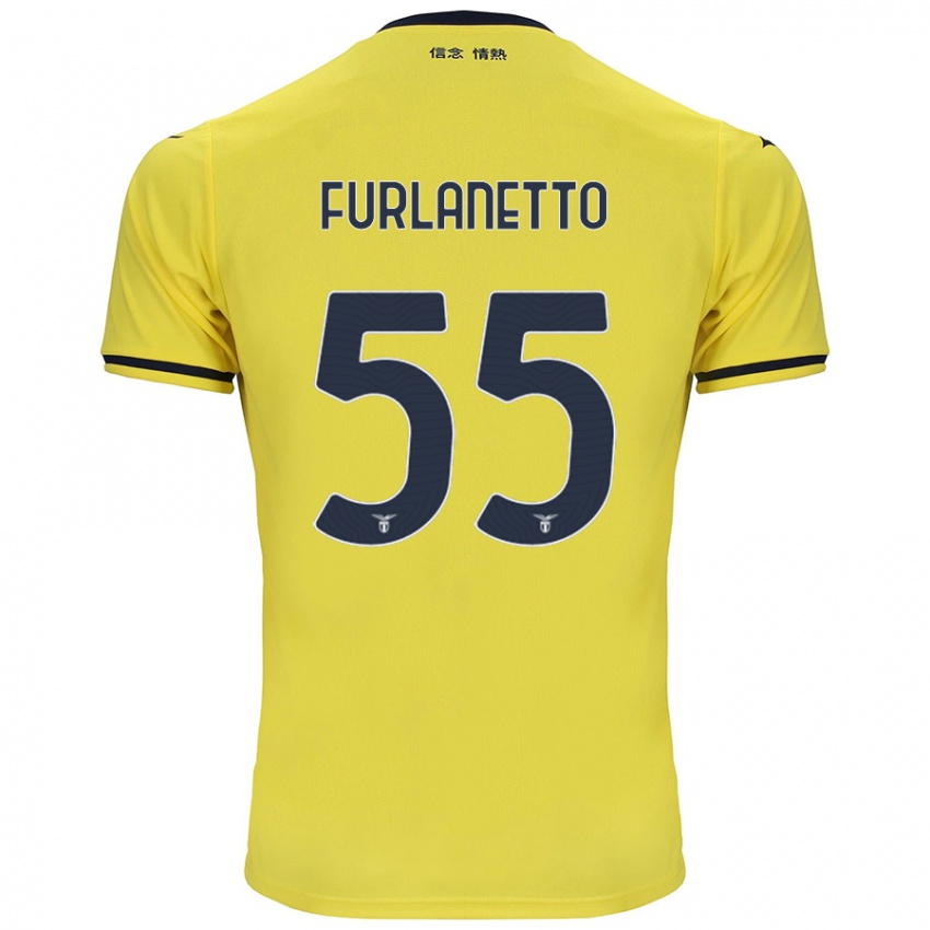 Niño Camiseta Alessio Furlanetto #55 Amarillo 2ª Equipación 2024/25 La Camisa Argentina