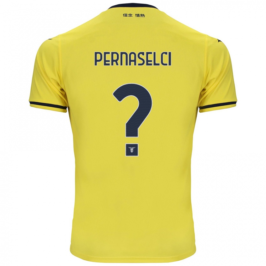 Niño Camiseta Leonardo Pernaselci #0 Amarillo 2ª Equipación 2024/25 La Camisa Argentina