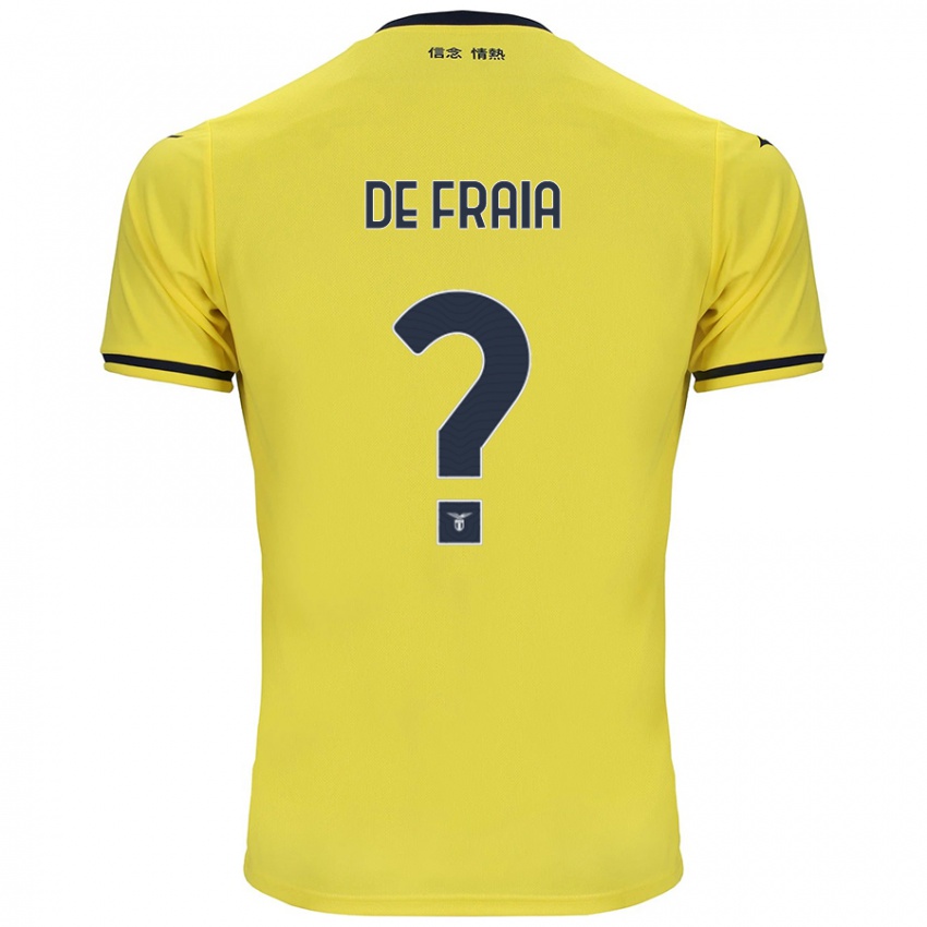 Niño Camiseta Davide De Fraia #0 Amarillo 2ª Equipación 2024/25 La Camisa Argentina