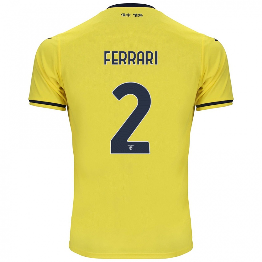 Niño Camiseta Lorenzo Ferrari #2 Amarillo 2ª Equipación 2024/25 La Camisa Argentina