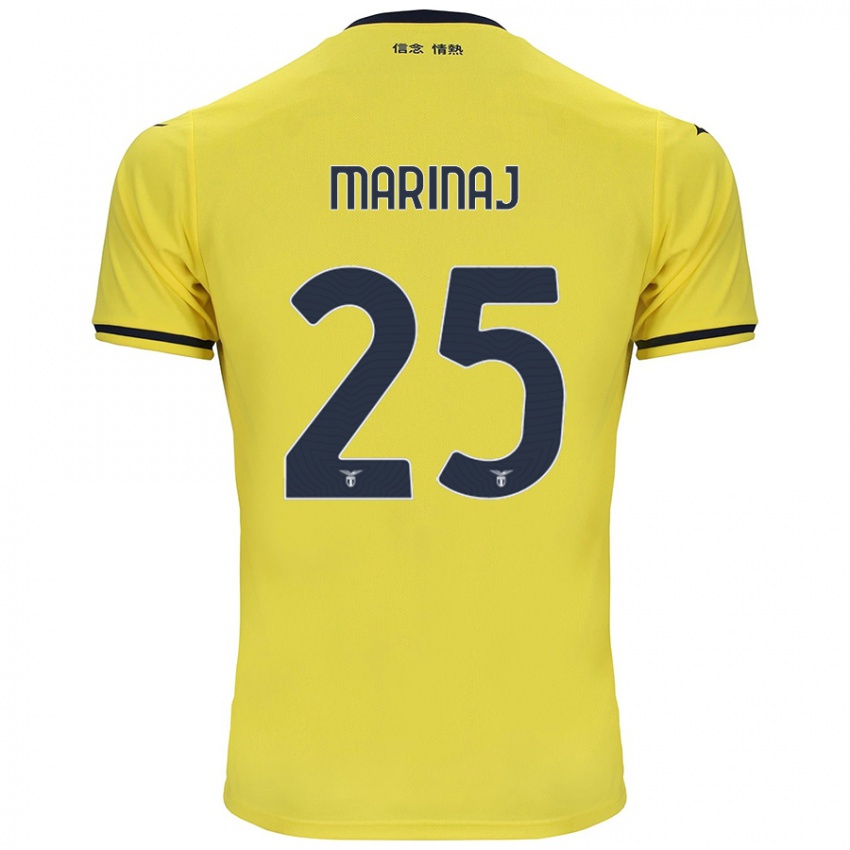 Niño Camiseta Kledi Marinaj #25 Amarillo 2ª Equipación 2024/25 La Camisa Argentina