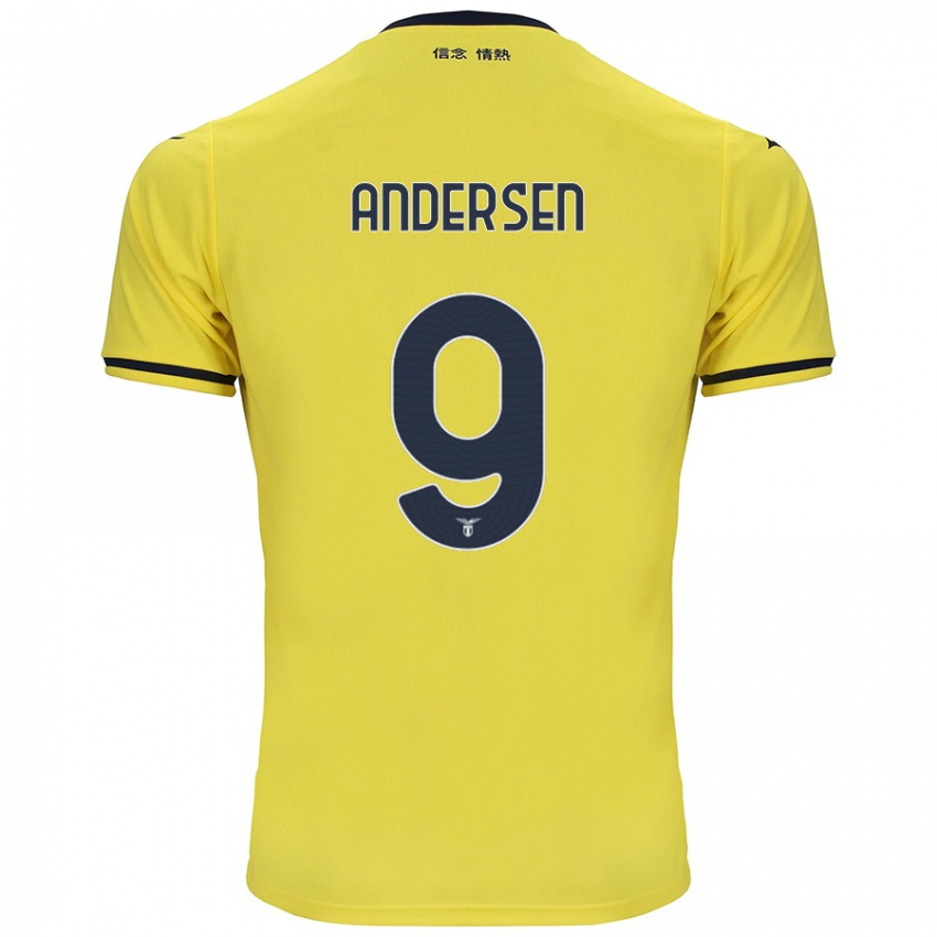 Niño Camiseta Signe Holt Andersen #9 Amarillo 2ª Equipación 2024/25 La Camisa Argentina