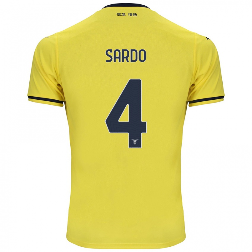 Niño Camiseta Jacopo Sardo #4 Amarillo 2ª Equipación 2024/25 La Camisa Argentina